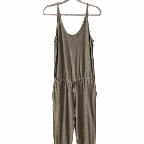 Lou & Grey Jumpsuit | Green-Grey | Soft, Comfortable, Drawstring Waist - Picture 4 of 6